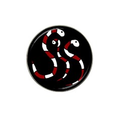 Red Snakes Hat Clip Ball Marker by Valentinaart