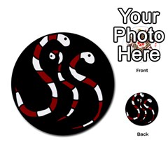 Red Snakes Multi-purpose Cards (round)  by Valentinaart