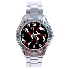 Red Snakes Stainless Steel Analogue Watch by Valentinaart