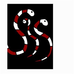 Red Snakes Large Garden Flag (two Sides) by Valentinaart