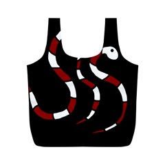 Red Snakes Full Print Recycle Bags (m)  by Valentinaart