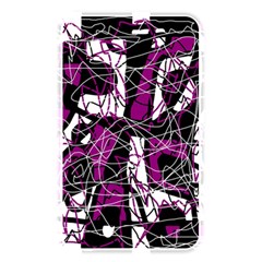 Purple, White, Black Abstract Art Memory Card Reader by Valentinaart