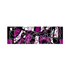 Purple, White, Black Abstract Art Satin Scarf (oblong) by Valentinaart