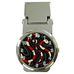 Red Snakes Money Clip Watches by Valentinaart