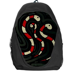 Red Snakes Backpack Bag by Valentinaart