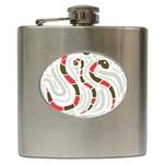 Snakes family Hip Flask (6 oz) Front