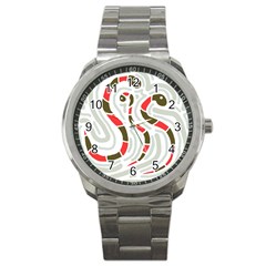 Snakes Family Sport Metal Watch by Valentinaart