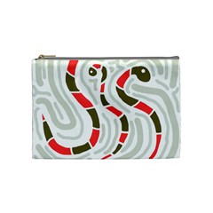 Snakes Family Cosmetic Bag (medium)  by Valentinaart