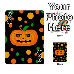 Halloween Pumpkin Playing Cards 54 Designs  by Valentinaart