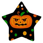 Halloween pumpkin Star Ornament (Two Sides)  Front