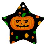 Halloween pumpkin Star Ornament (Two Sides)  Back