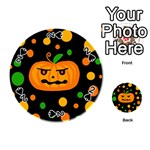 Halloween pumpkin Playing Cards 54 (Round)  Front - Spade2