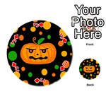 Halloween pumpkin Playing Cards 54 (Round)  Front - DiamondJ