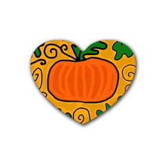 Thanksgiving Pumpkin Heart Coaster (4 Pack)  by Valentinaart