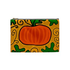 Thanksgiving Pumpkin Cosmetic Bag (medium)  by Valentinaart