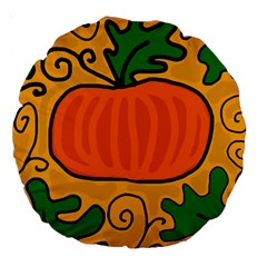 Thanksgiving Pumpkin Large 18  Premium Round Cushions by Valentinaart