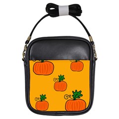 Thanksgiving Pumpkins Pattern Girls Sling Bags by Valentinaart