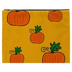 Thanksgiving Pumpkins Pattern Cosmetic Bag (xxxl)  by Valentinaart