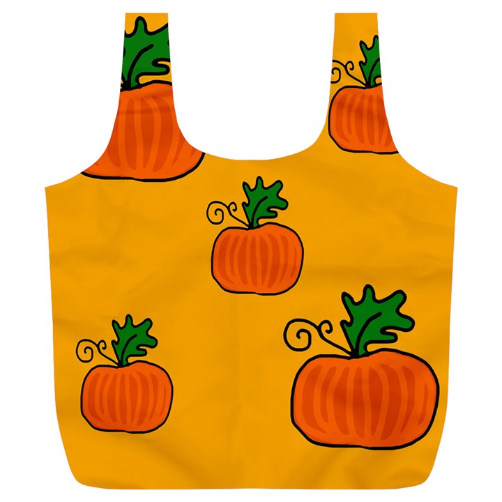 Thanksgiving pumpkins pattern Full Print Recycle Bags (L) 