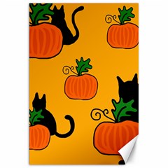 Halloween Pumpkins And Cats Canvas 20  X 30   by Valentinaart