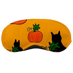 Halloween Pumpkins And Cats Sleeping Masks by Valentinaart