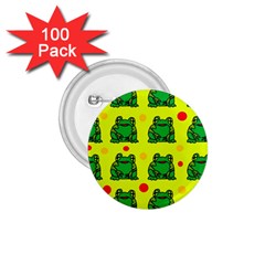 Green Frogs 1 75  Buttons (100 Pack)  by Valentinaart