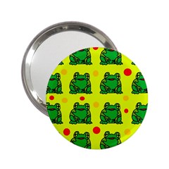 Green Frogs 2 25  Handbag Mirrors by Valentinaart