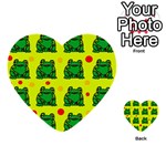 Green frogs Multi-purpose Cards (Heart)  Back 45