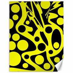 Black And Yellow Abstract Desing Canvas 18  X 24   by Valentinaart