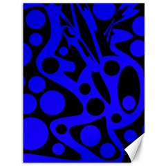 Blue And Black Abstract Decor Canvas 36  X 48  