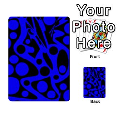 Blue And Black Abstract Decor Multi-purpose Cards (rectangle)  by Valentinaart