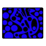 Blue and black abstract decor Double Sided Fleece Blanket (Small)  45 x34  Blanket Front