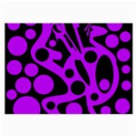 Purple and black abstract decor Large Glasses Cloth Front