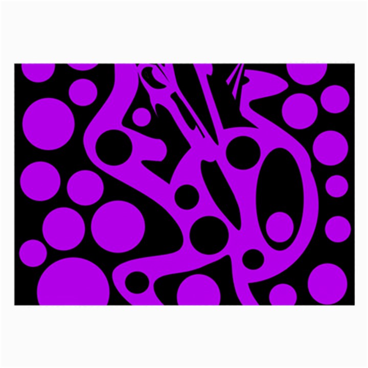 Purple and black abstract decor Large Glasses Cloth