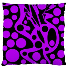 Purple And Black Abstract Decor Standard Flano Cushion Case (one Side) by Valentinaart