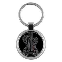 Decorative Guitar Key Chains (round) 