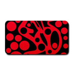 Red And Black Abstract Decor Medium Bar Mats by Valentinaart