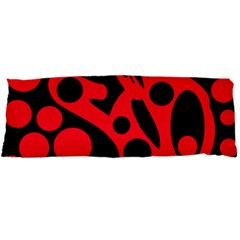 Red And Black Abstract Decor Body Pillow Case Dakimakura (two Sides) by Valentinaart