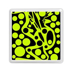 Green And Black Abstract Art Memory Card Reader (square)  by Valentinaart