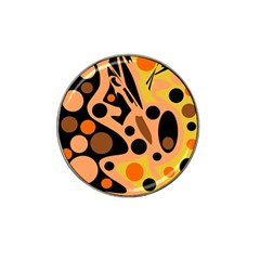 Orange Abstract Decor Hat Clip Ball Marker (10 Pack) by Valentinaart