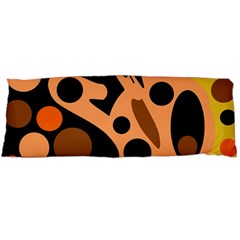 Orange Abstract Decor Body Pillow Case (dakimakura) by Valentinaart