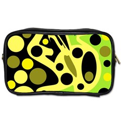 Green Abstract Art Toiletries Bags