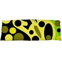 Green Abstract Art Body Pillow Case (dakimakura) by Valentinaart