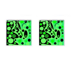 Green Abstract Decor Cufflinks (square)