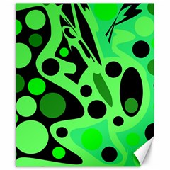 Green Abstract Decor Canvas 20  X 24   by Valentinaart