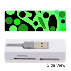 Green Abstract Decor Memory Card Reader (stick)  by Valentinaart