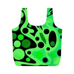 Green abstract decor Full Print Recycle Bags (M)  Back