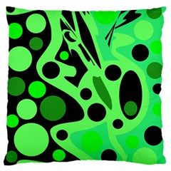 Green Abstract Decor Standard Flano Cushion Case (one Side) by Valentinaart
