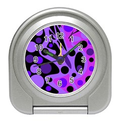 Purple Abstract Decor Travel Alarm Clocks by Valentinaart
