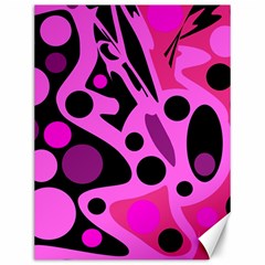 Pink Abstract Decor Canvas 12  X 16   by Valentinaart